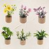 Artificial Potted Plants Refrigerator Magnet Home Office Kitchen Locker Fridge 3D Miniature Cork Pot Fake Flower Magnetic Decoration Ornament