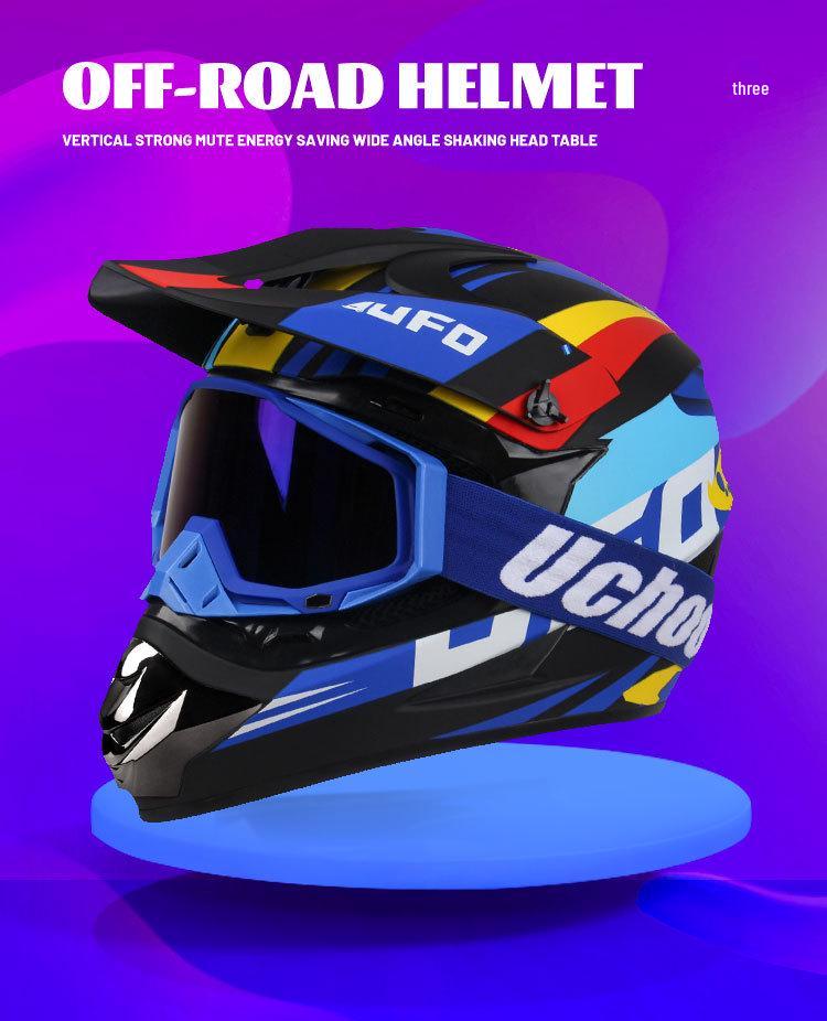 Four-Season Full-Face Off-Road Motorcycle Helmet with Goggles for Mountain Racing and Downhill