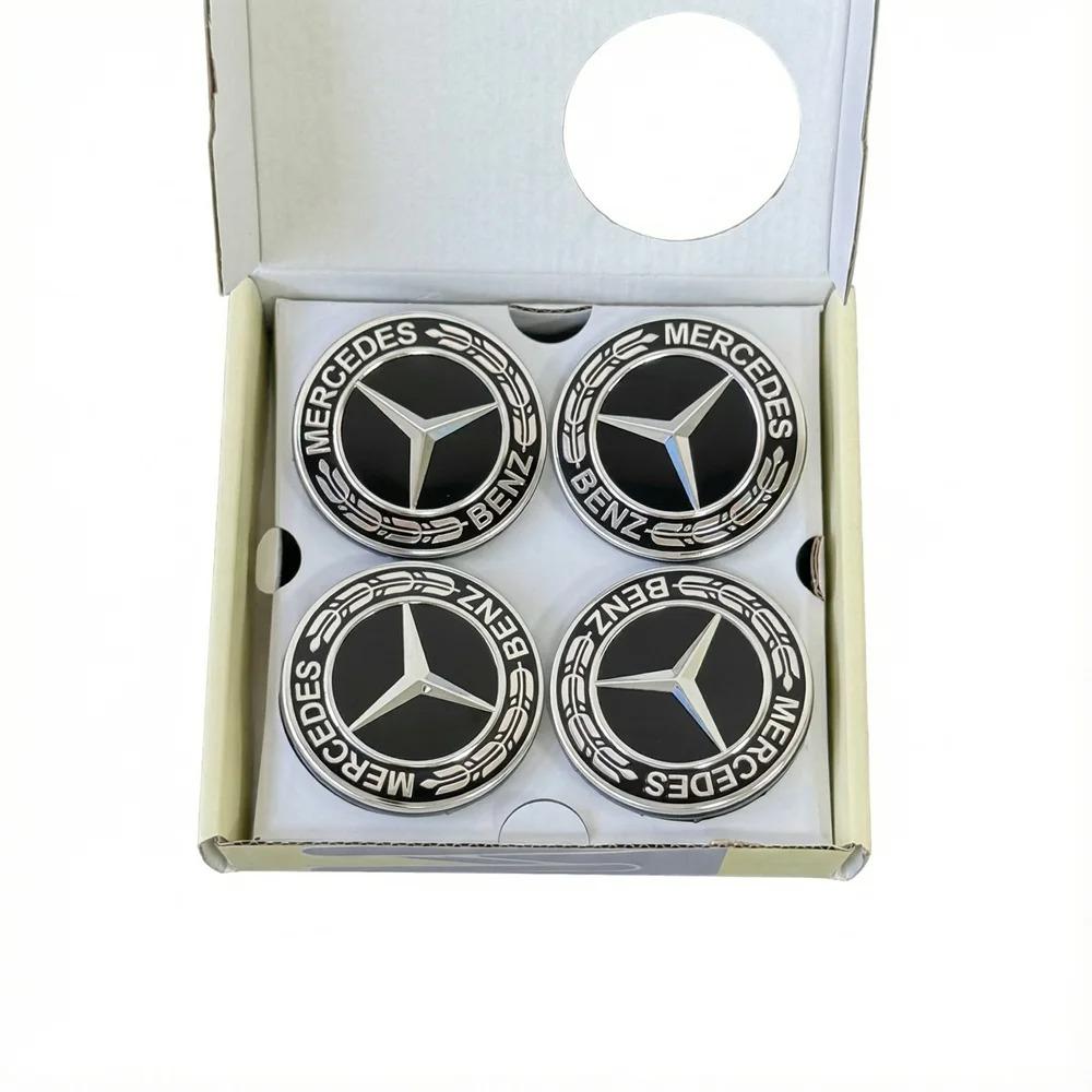 4PCS 75mm Floating Wheel Center Hub Caps Cover for Mercedes-Benz B/C/E/S Class a C200L GLC GLK CLA Car Accessories