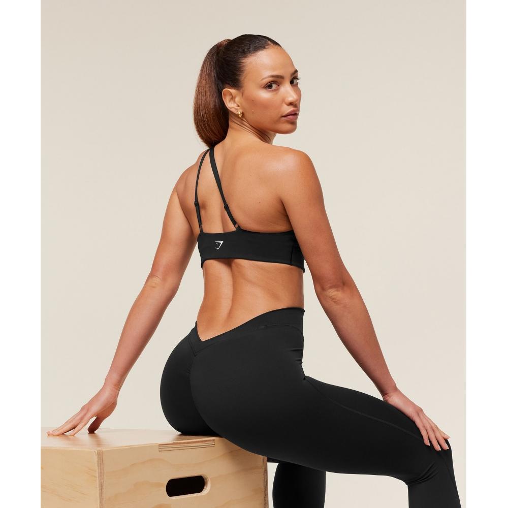 Gymshark Lifting Dipped Waistband Flared Leggings Black B5c1k Bb2j