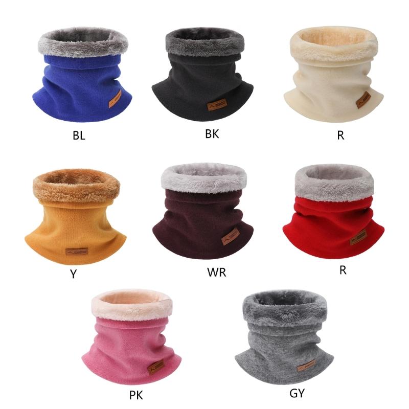 Inner Plush Neck Warmer Winter Neck Windproof Scarf for Woman Face Cover Scarf