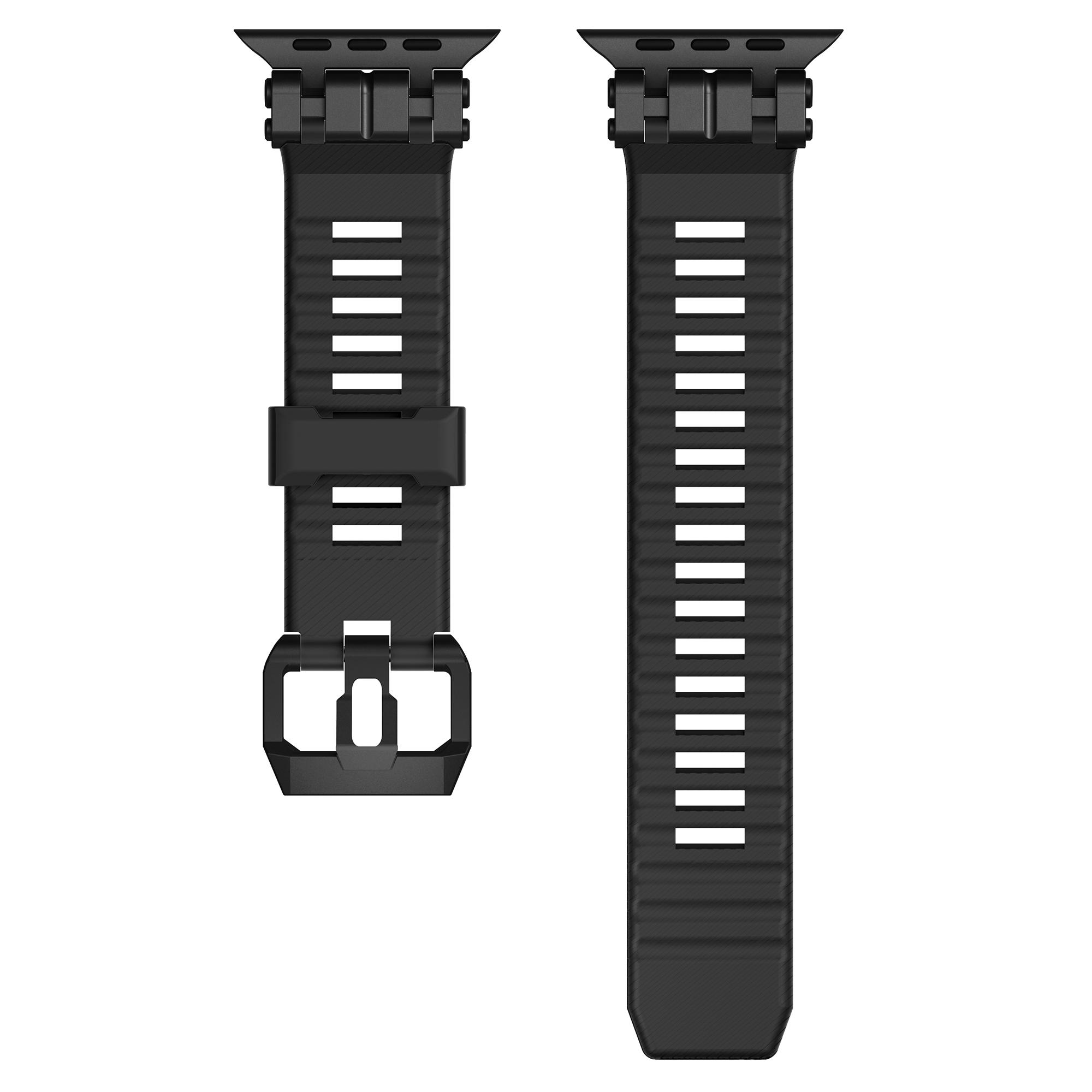 

H016 Watch Strap For Apple Watch Series 10 Ultra 9 8 7 SE 6 5 4 3 2 1 46mm 49mm 45mm 44mm 42mm TPU Watch Band Black
