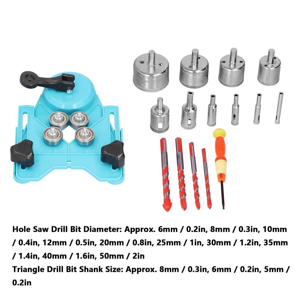 16Pcs   Drill Bit Hole Saw 650mm Cutter Drilling Tool Set Kit for Tile Wood