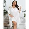 Women S Plus Size Solid Color Beach Dress Cover Up For Bikini