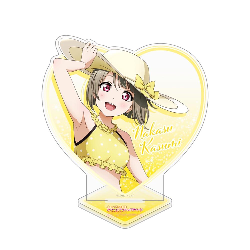 

Kadokawa Love Nijigasaki High School Idol Club Glitter Acrylic Kasumi 126mm H x 126mm Acrylic Live! Heart-Shaped Stand, Nakasu, Approx. W,