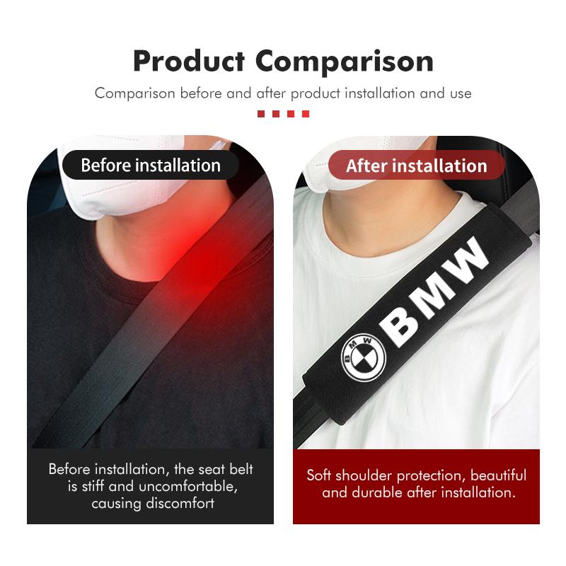 OANW5 Car Seat Belt Shoulder Pad Plush Backpack Straps Neck Cushion For BMW M 1 3 4 5 6 7 Series M3 M6 F01 F02E34 E36 E70 F10 X6 X1