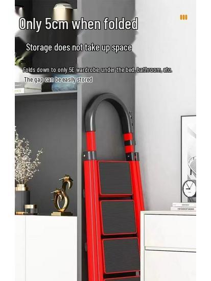 Portable Multi-Functional Four-Step Folding Step Ladder for Indoor Use