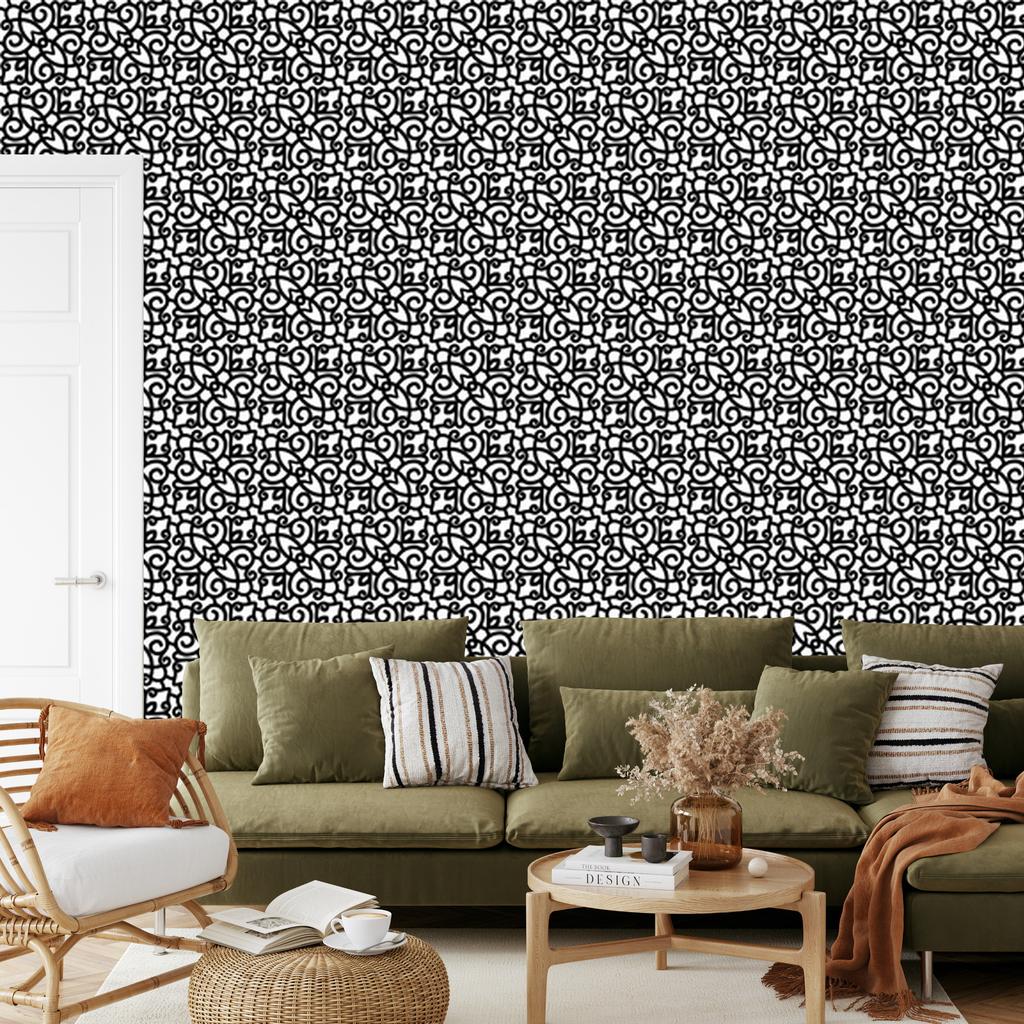 Ornamental pattern wallpaper for living room and bedroom 50x1000