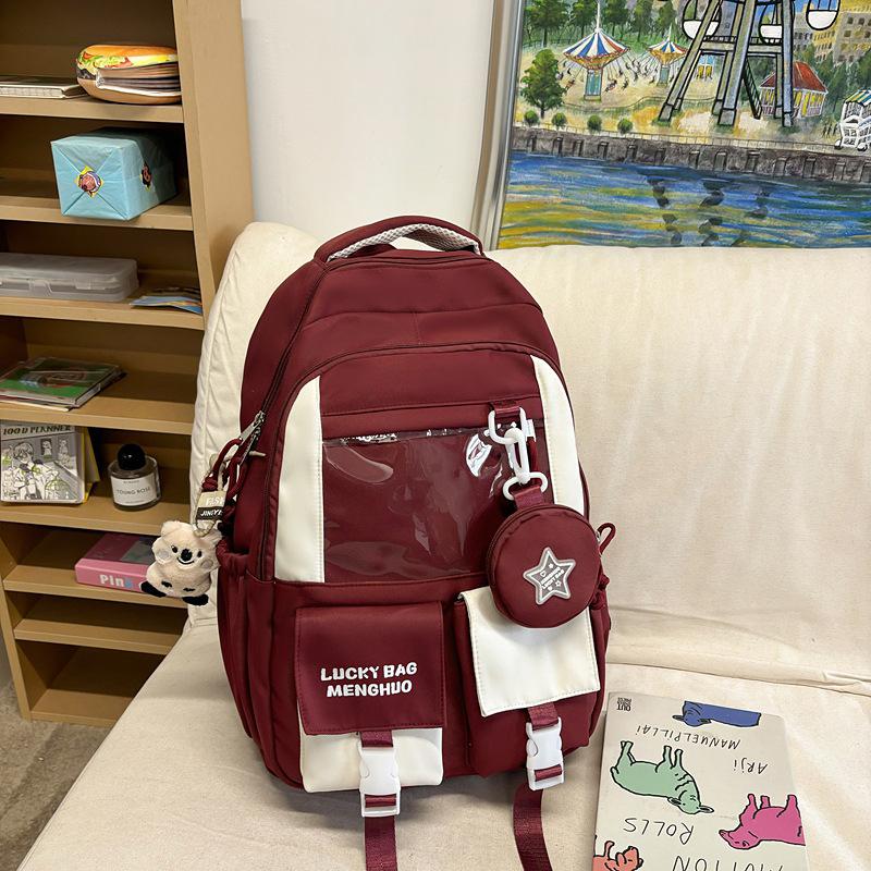 Stor kapasitet Videregående skoleelever Kvinne Koreansk Harajuku Veske Fritid Søt Smerteveske Ungdomsskole Ryggsekk Ryggsekk.