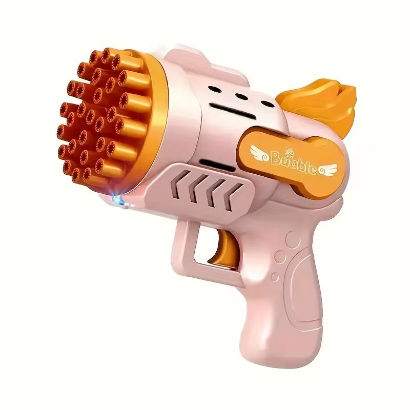 Light-Up Bubble Gun - 29-Hole Gatling Blaster For Boys & Girls 6-14 Years Old(Batteries & Bubble Liquid Not Included)