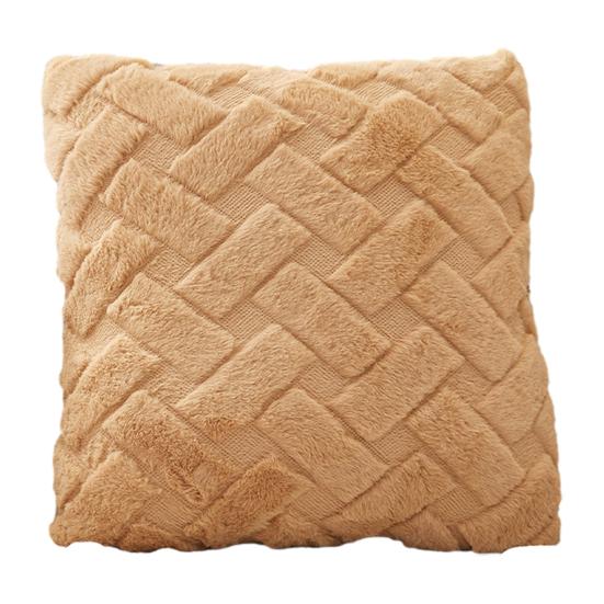 Plüsch-Kissenbezug Flauschiger Überwurf-Kissenbezug Quadratischer Kissenbezug mit verdecktem Reißverschluss für Wohnzimmer Schlafzimmer Heimbüro Dekoration