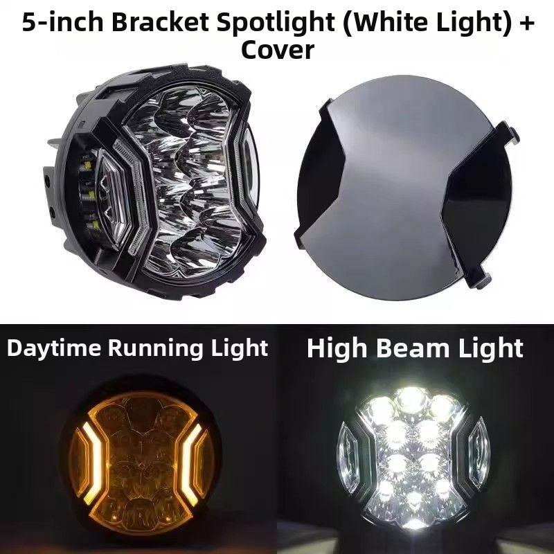 5/7 Inch Powerful LED Off White Yellow Road Light For ATV SUV Car Motorcycle Automobile LED Sport Work Lamps Car Headlamp