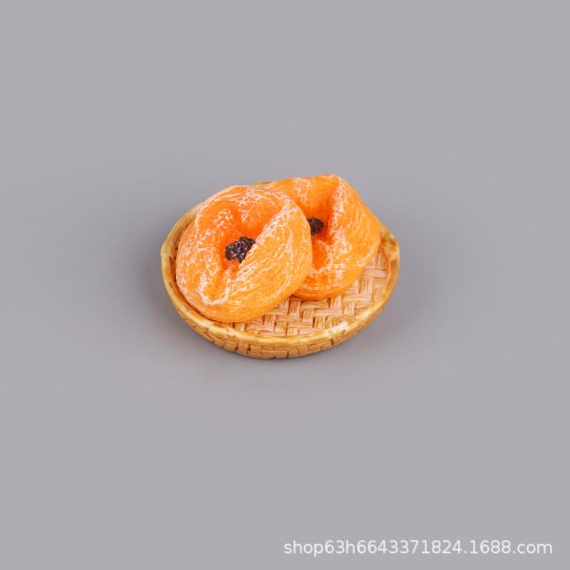 

Simulation Bamboo Woven Basket Drying Persimmon Food Play Doll House Decorative Accessories Persimmon Ruyi Children S Play House Toy Decoration
