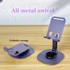 "360 Rotating Foldable Aluminum Phone Tablet Stand, Multi-Angle Portable Desktop Holder"