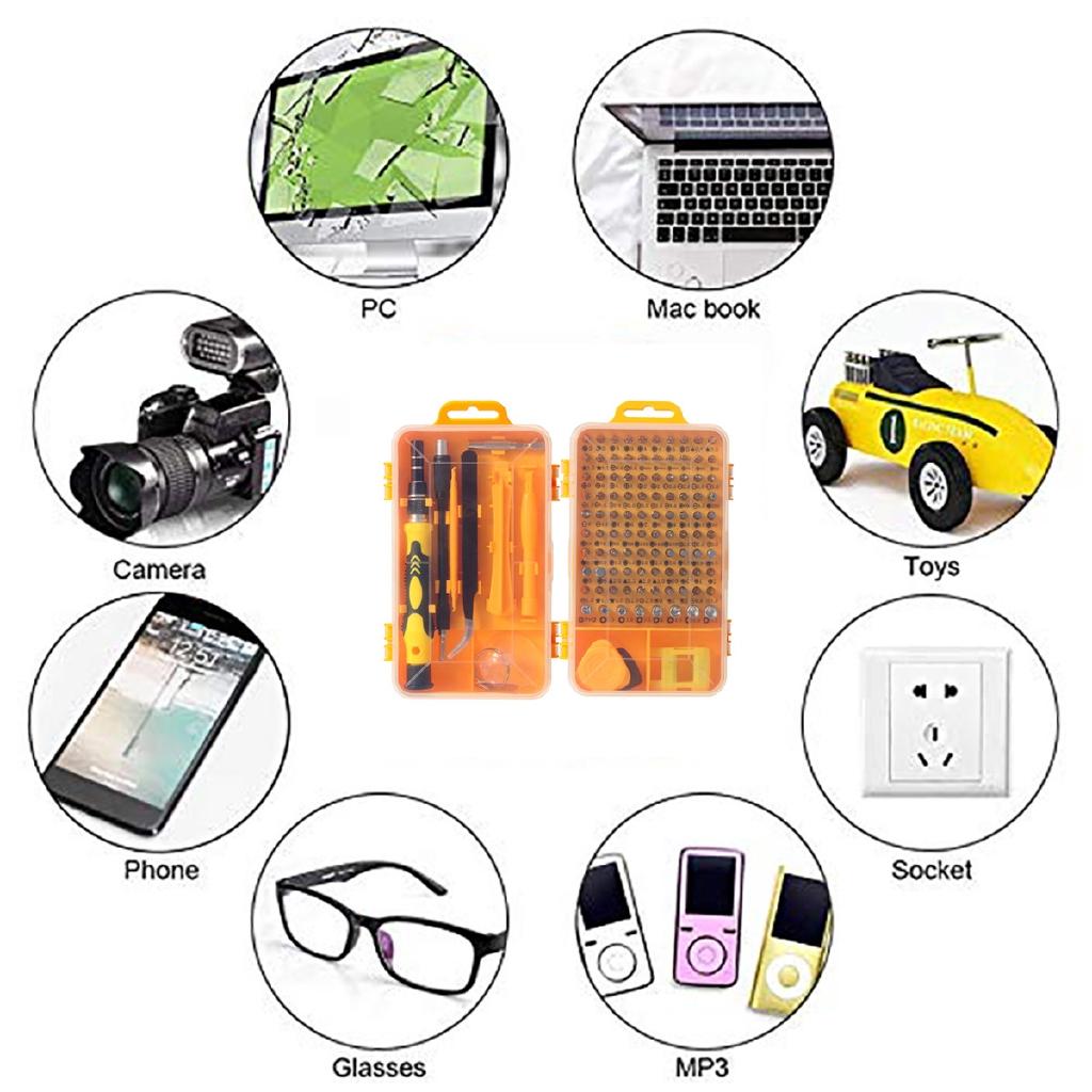 Multi-Präzisions-Schraubendreher-Set 115 in 1 Computer PC Mobiltelefon Gerät Heimreparatur Handwerkzeuge Mini-Schraubendreher-Set Neu