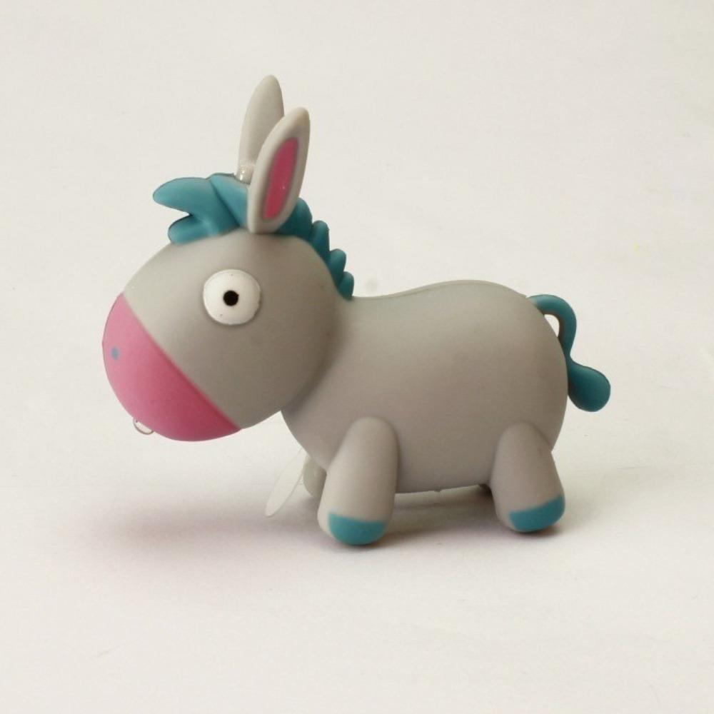 LED Light Donkey Sounding Key Ring Cute Car Pendant Fidget Toy Fingertip Clicker Car Key Chain