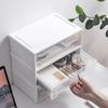 Clear Stationery Table Organizer Cosmetics Makeup Jewelry Case Office Storage Cabinet  Office