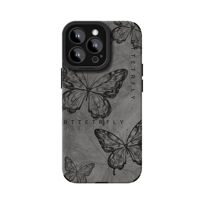 Retro Butterfly Chain for Apple 17 Mobile Phone Case Iphone15promax Silicone 16 Flip Fur 14 Huawei
