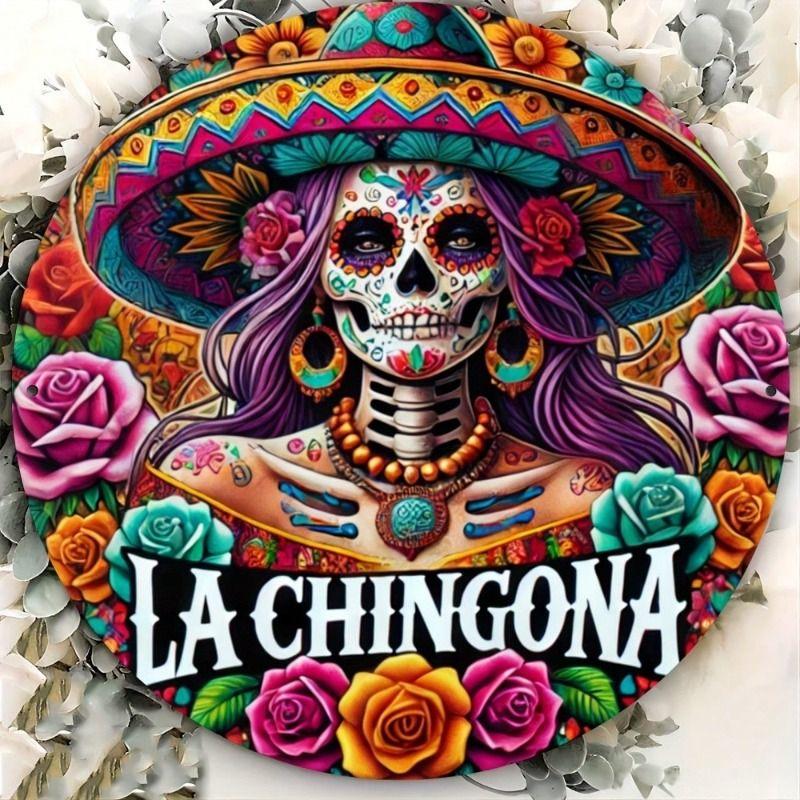 Retro Round Metal Panel for Living Room Bedroom Garage