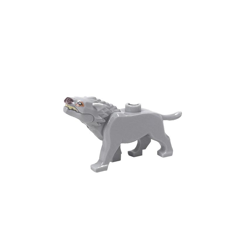MOC Serie Granja Bosque Escena Crianza Animal Bloques de Construcción Lobo de la Jungla Montura Caballo Oso Marrón Blanco Panda Ladrillos DIY Juguetes para Niños