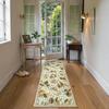 Runner Rug Green Plants Corridor Carpet Bedside Bedroom Modern Leaf Print Hallway Rugs Foldable Machine Washable Home Decoration