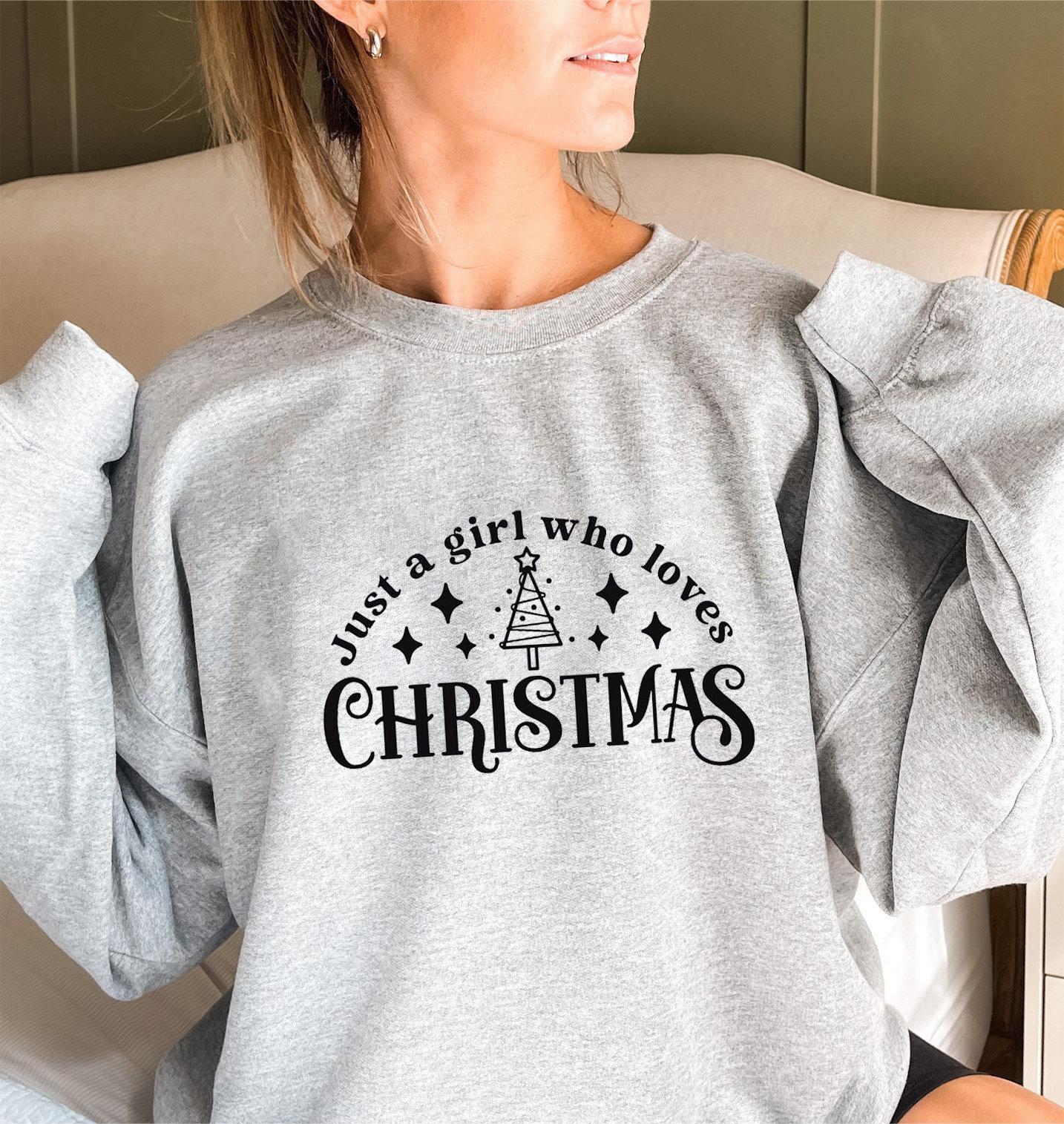 

Женский повседневный свитшот с круглым вырезом и принтом елки, длинный рукав 3XL светло-серый