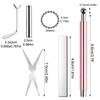 6Pcs Cat Eye Nail Magnet Tool Set, French Tips Cat Eye Heart Magnets Nail Magnet Stick Cat Eye Gel Polish Magnets Tools Manicure