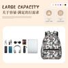 Printed Backpack Lightweight Large Capacity Casual Travel Daypack for Middle High School Students Kids Unisex
