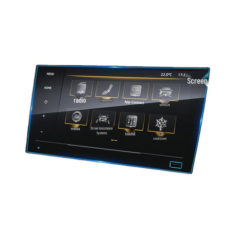 Suitable for 25 Volkswagen Lavida Models: Navigation Screen Tempered Film with Anti-scratch and Blue Light Protection for Car Modification.