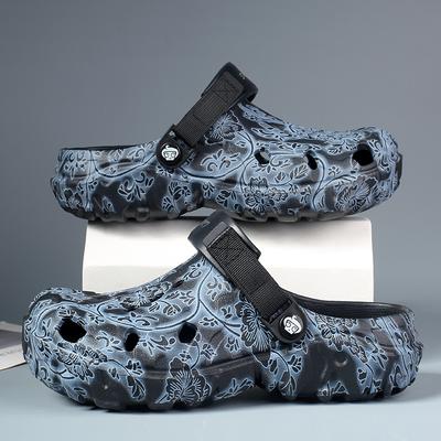 Fashion Summer Men Slippers EVA Sandals Clogs Printing New Men's Hole Shoes Outdoor Beach Slides Home Garden Slides Male Working Shoes