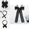 Cotton Solid Color Tie With White Stripe For Japanese School Style Students And Casual Wear