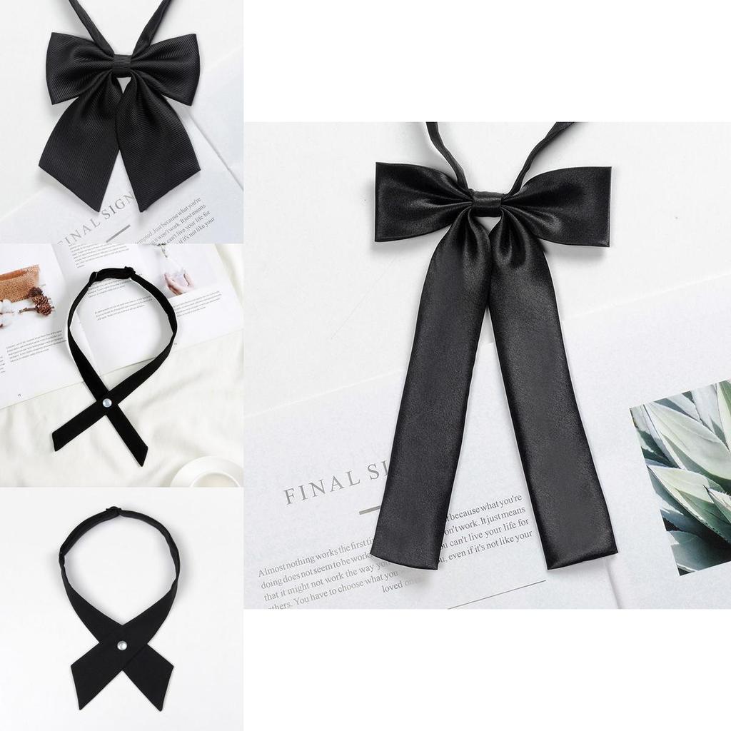 Cotton Solid Color Tie With White Stripe For Japanese School Style Students And Casual Wear