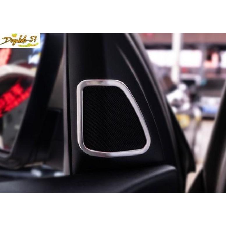 For BMW X5 E70 2008-2013 Silver Steel A Post Speaker Frame Cover Trim 2PCS