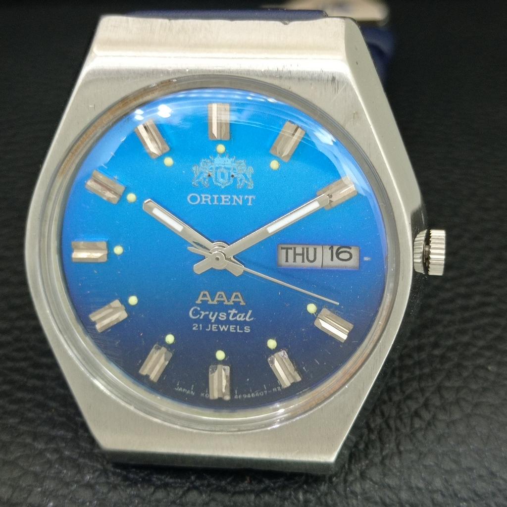 JAPAN VINTAGE ORIENT AAA CRYSTAL AUTOMATIC MENS ORIGINAL DIAL WATCH A707764-1