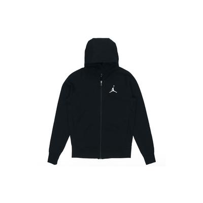 Embroidered Knit Hooded Jacket Men Outerwear Black AH3932-010