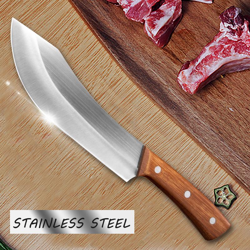 7 Inch Chef Knife Stainless Steel Knife Vegetable Meat Cleaver Slicing Knife Sharp Kitchen Knife Comfortable Handle