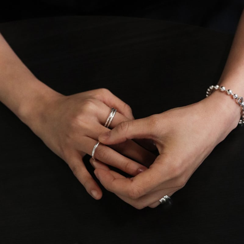 VINOOM vintage letter ring (3 set)