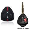 Key Holder Case For Toyota Yaris/Vitz Auris Mk I 2007 Corolla Verso Hilux 7 Rav4 Porte Camry Car Key Cover Keychain 2/3/4Buttons