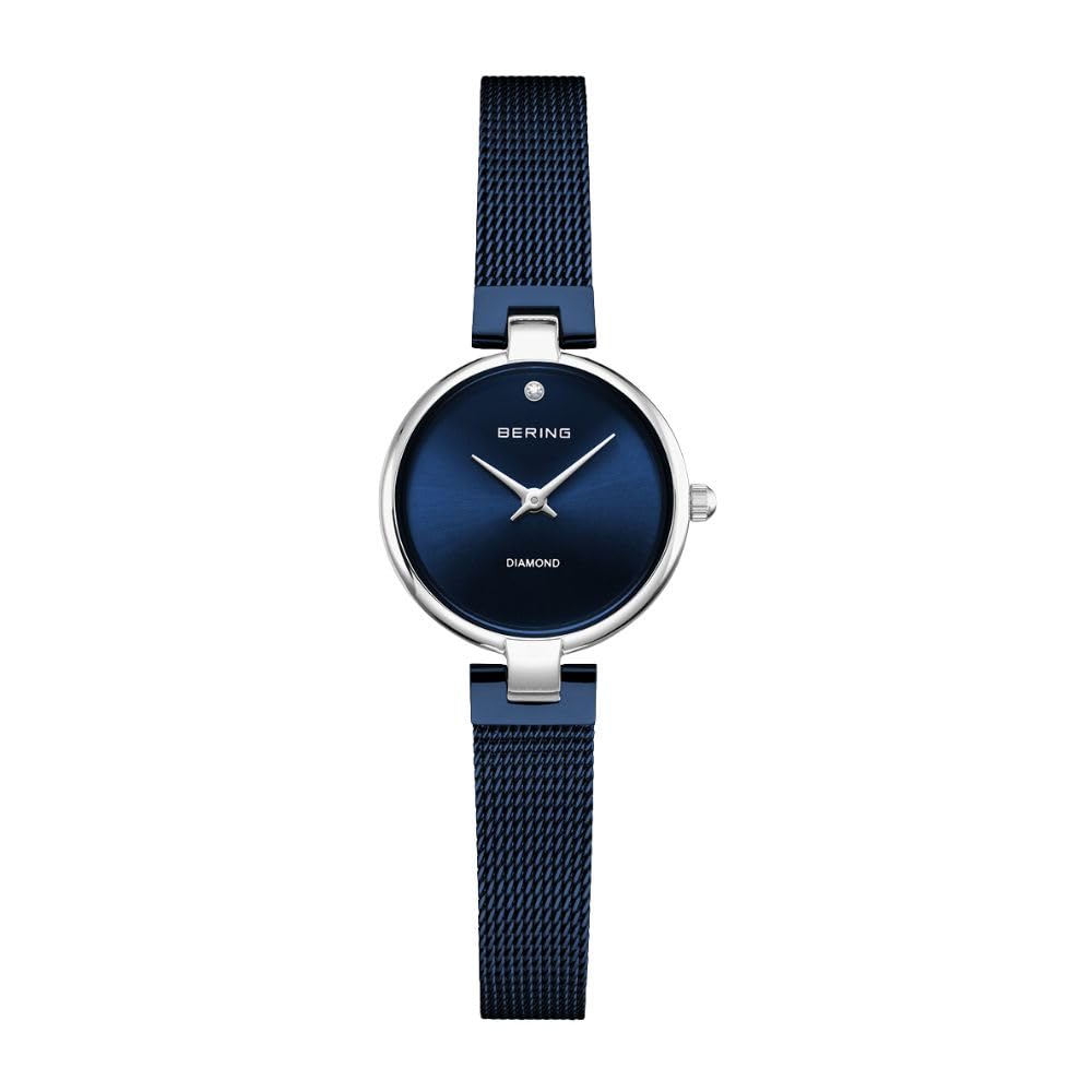

Imported in BERING Classic Diamond Watch with Blue Sapphire Crystal and 316L Surgical Stainless Steel [Officially Japan] Women s Scratch-Resistant синій