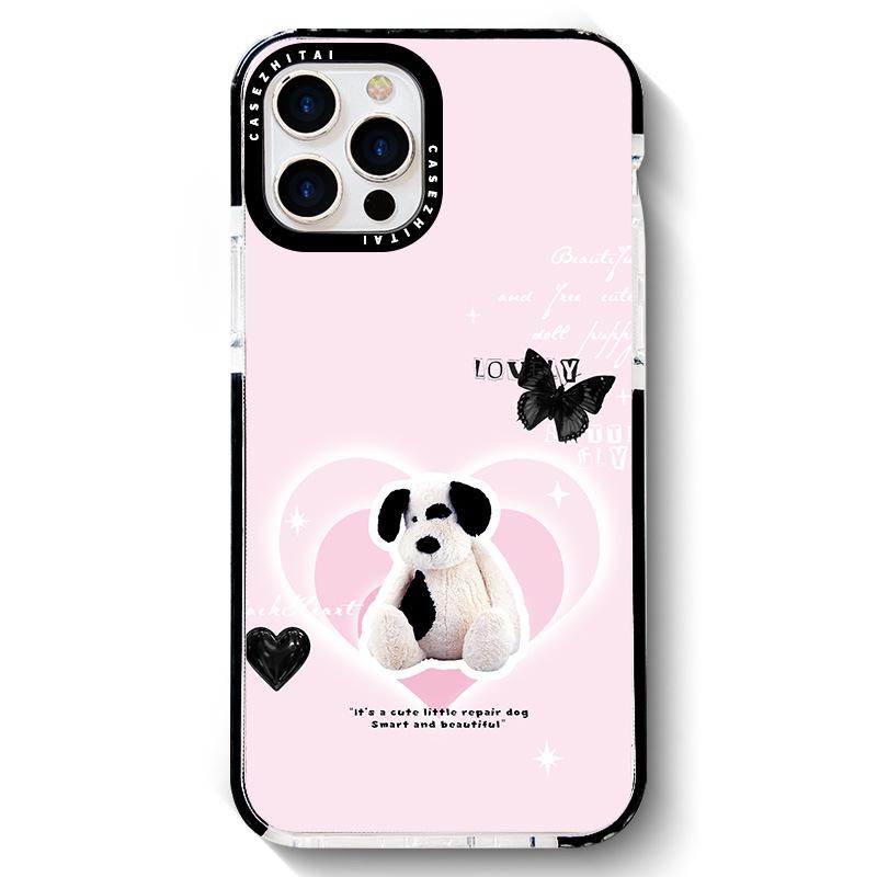 

Zhitai Apple 15 Mobile Case for iPhone 16, Compatible with 12 Pro Max and XS/XR, Funny Black Circle Design, Popular on Douyin 11 Pro