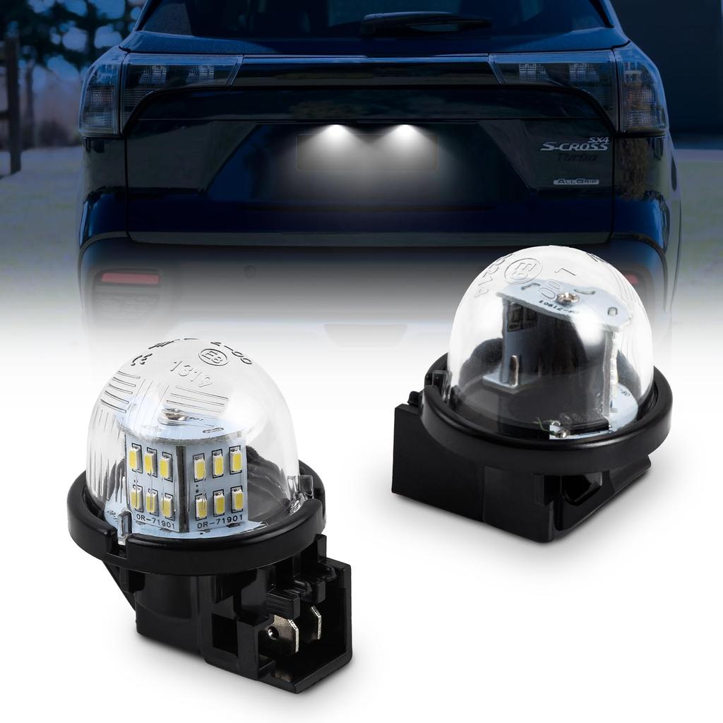 Gempro LED License Plate Lights for Suzuki Jimny Sierra Nomad Hustler Wagon R and Stingray of JB64W, JB74W, JC74W, XBEE, MR31S/MR41S, MH34S/MH44S,