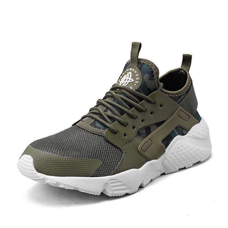 

Мужские кроссовки Wallace Breathable Mesh — осенний стиль в стиле «трансграничный», универсальные для повседневной носки и бега 40 армия зеленый