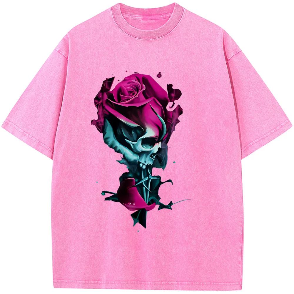 Washed Old High Quality T-shirt Men Casual Cotton Short Sleeve T-shirts Hip Hop Streetwear Men Washed T-shirts