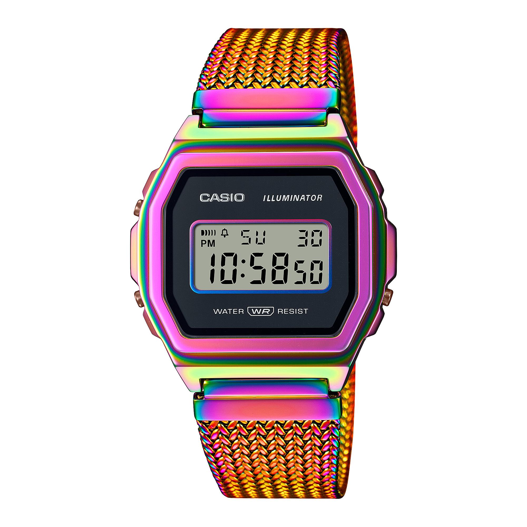 Casio Men s Stainless Steel Water Resistant Alarm Quartz Watch A1000PRW-1