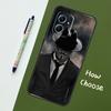 Man Suit Shirt Tie Case For Xiaomi Redmi Note 11 12 10 Pro 8 9 Note 12S 11S 9S 10S Redmi 12C 9C 10C 12 Cover
