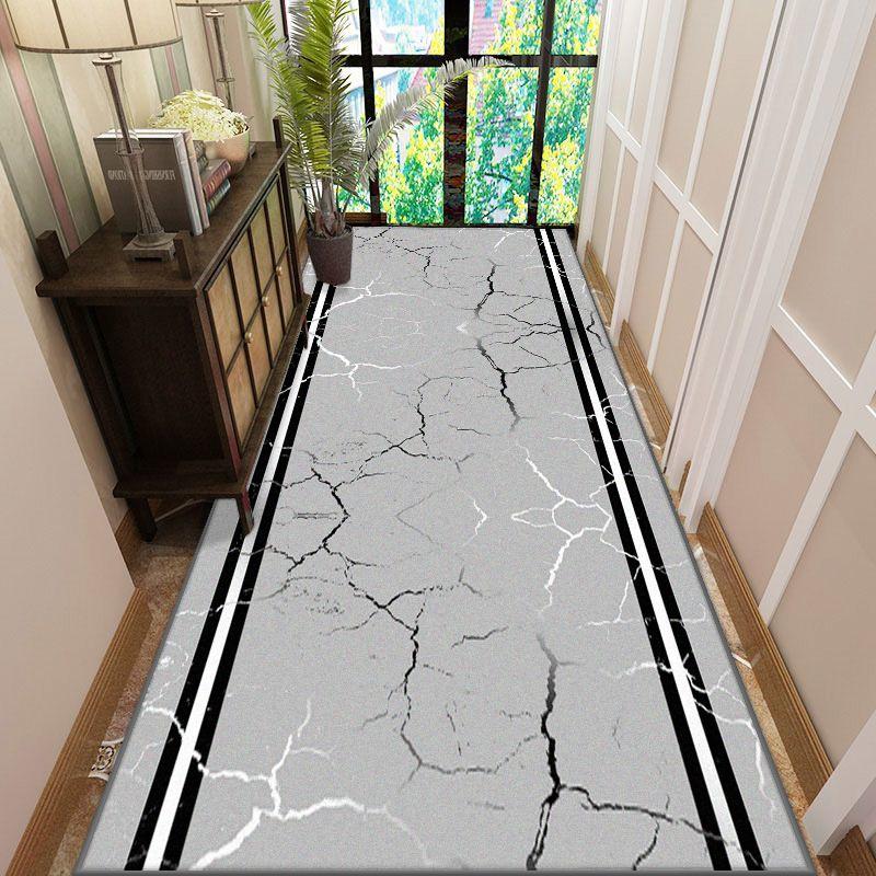 Europäischer Luxus Langer Flur Teppich Marmor Dekoration Wohnzimmer Läufer Teppich Hotel Halle Treppe Durchgangsmatten Anpassbar
