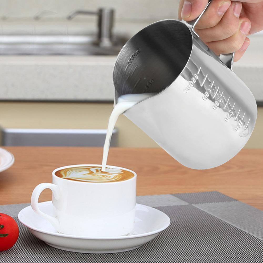 Sharp Spout Milk Frothing Cup Stainless Steel Pull Flower Cup Steaming Pitcher  Cappuccino Making