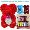 28cm Artificial Teddy Rose with LED Strip Girlfriend Women Anniversary Bear  Wedding Party Supplies