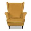 Bella Scandinavian Wing Chair Family Meble Gold Mustard Yellow Dark