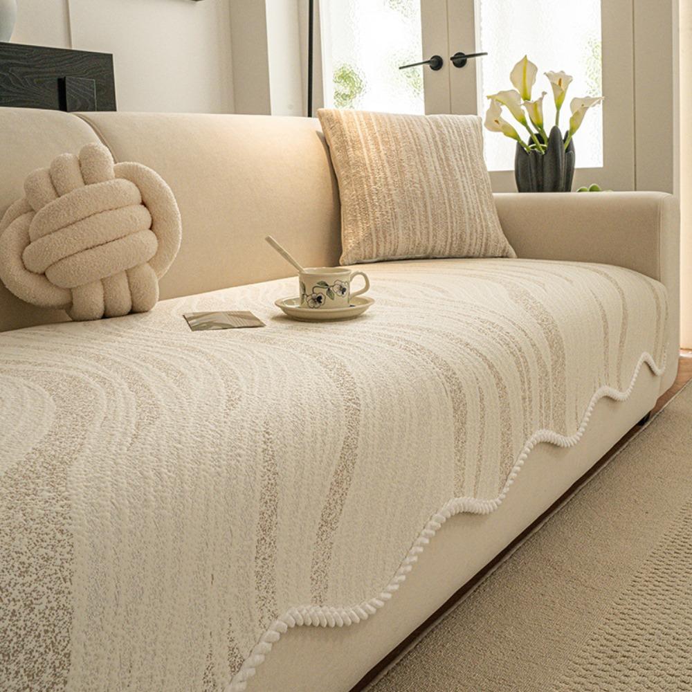 Summer Sofa Cushion Cover Ice Silk Non Slip Sofa Pad Cool Mat for Living Room